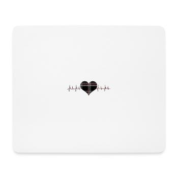 Herz - Mousepad (Querformat) - Weiß - Vorne