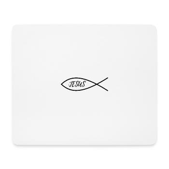 Jesus - Mousepad (Querformat) - Weiß - Vorne