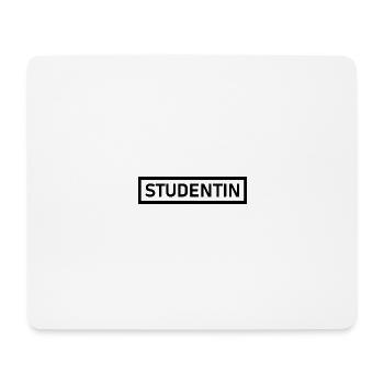 Studentin Schwarz Modern Simple Design - Mousepad (Querformat) - Weiß - Vorne