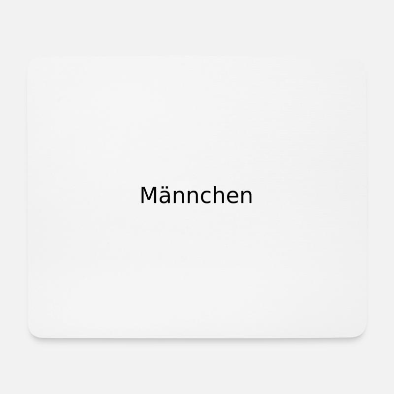 Männchen - Mousepad (Querformat) - Weiß