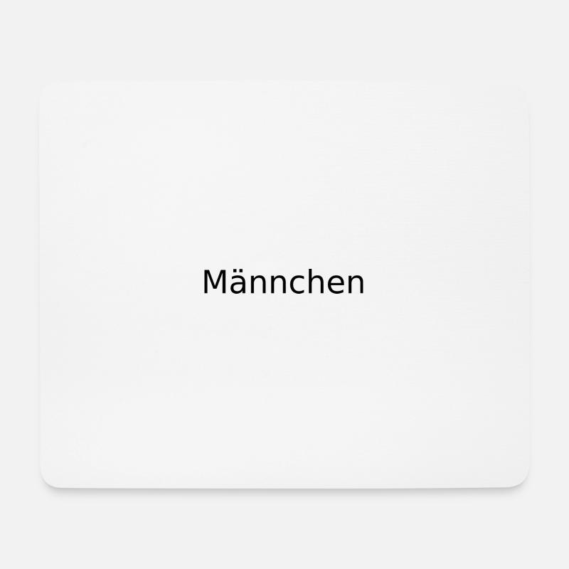 Männchen - Mousepad (Querformat) - Weiß