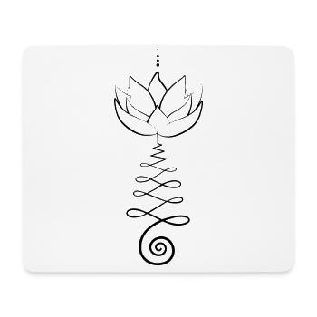 Unalome Lotus - Mousepad (Querformat) - Weiß - Vorne
