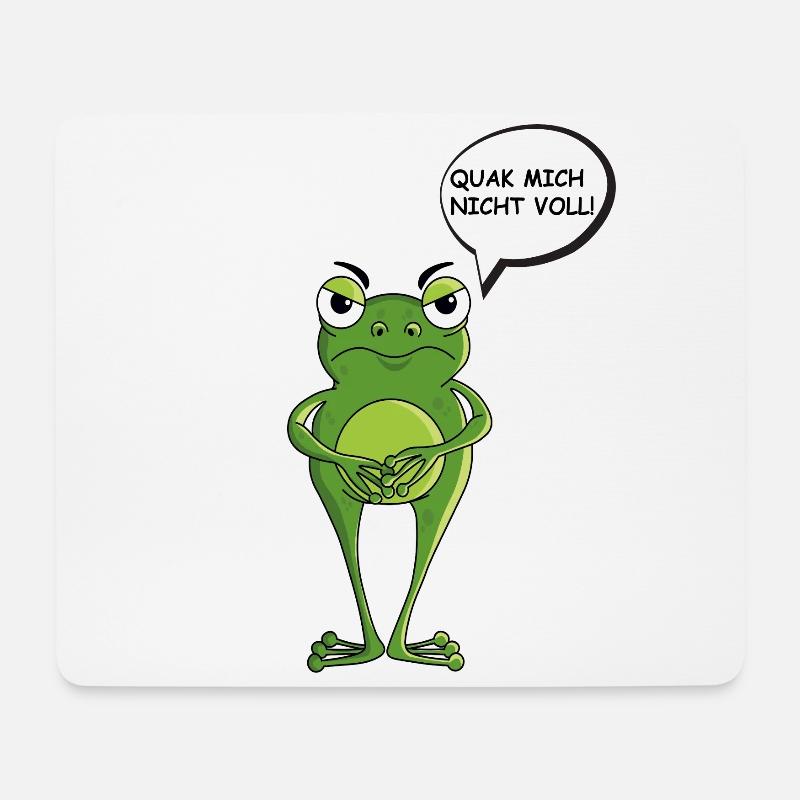 Statement Frosch Kröte laber nicht lustig Geschenk - Mousepad (Querformat) - Weiß