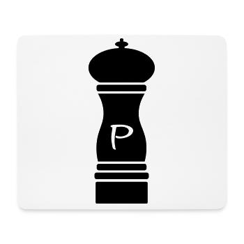 Pfeffer - Pfeffermühle - pepper mill - Mousepad (Querformat) - Weiß - Vorne