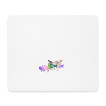 Paper boat with dabs of paint - Mouse Pad (horizontal) - white - Front