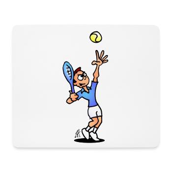 Tennis Serve, Full Color Design - Mouse Pad (horizontal) - white - Front