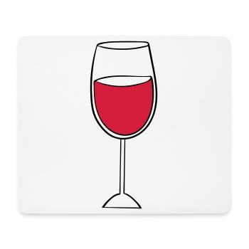 weinglas - Mousepad (Querformat) - Weiß - Vorne