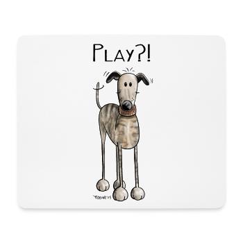 Galgo Espanol - Chien - Chiens - Cadeau - Tapis de souris (format paysage) - blanc - Devant