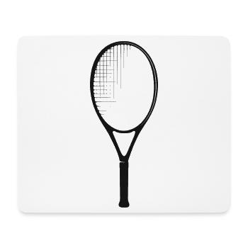raquette de tennis icône de joueur de tennis icône graphique - Tapis de souris (format paysage) - blanc - Devant
