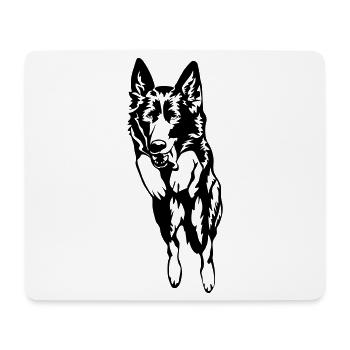 German shepherd dog - Mouse Pad (horizontal) - white - Front