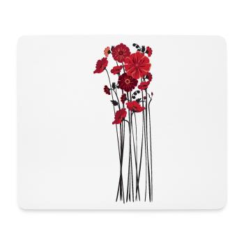 Illustration de fleurs de galets - Tapis de souris (format paysage) - blanc - Devant