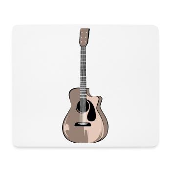 Guitare Guitare acoustique Illustration Logo icône - Tapis de souris (format paysage) - blanc - Devant