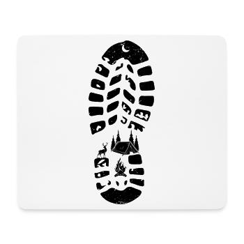 Abstraktes geometrisches Strichkunst-Design - Mousepad (Querformat) - Weiß - Vorne