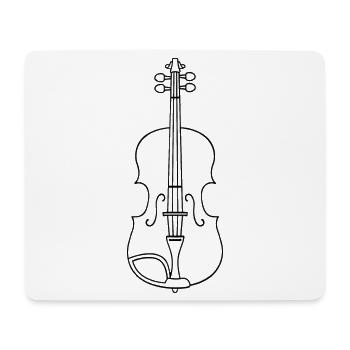 Style de ligne de violon - Tapis de souris (format paysage) - blanc - Devant