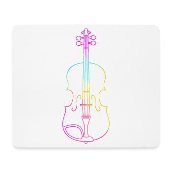 Dessin au trait du violon - Tapis de souris (format paysage) - blanc - Devant