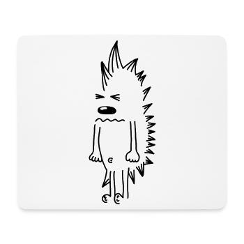 Mürrischer Igel – Kawaii Stachel Comic - Mousepad (Querformat) - Weiß - Vorne