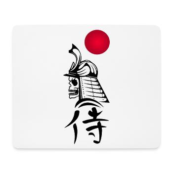 Black Samurai and Red Sun - Mouse Pad (horizontal) - white - Front