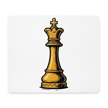 Roi d’Or des Échecs - Tapis de souris (format paysage) - blanc - Devant