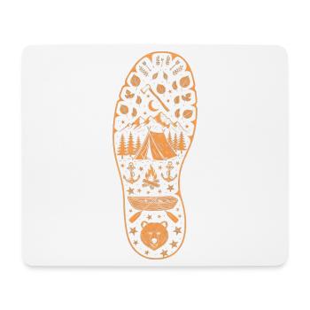 Forest Camping Footprint Landscape Travel Camping - Mouse Pad (horizontal) - white - Front