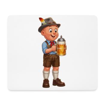 Garçon de fête d’octobre avec une chope de bière - Tapis de souris (format paysage) - blanc - Devant