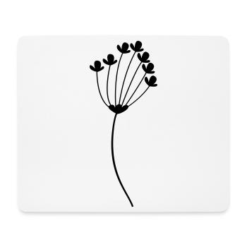Blume - Mousepad (Querformat) - Weiß - Vorne