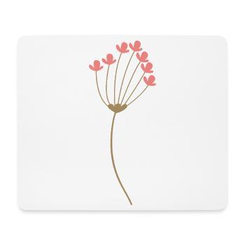 Blume - Mousepad (Querformat) - Weiß - Vorne