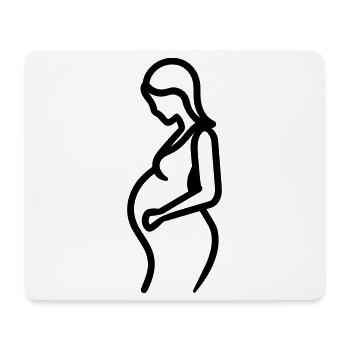 Schwangere - Mousepad (Querformat) - Weiß - Vorne