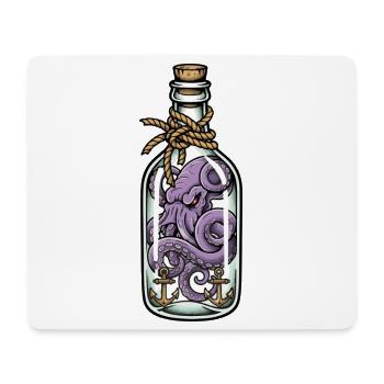 Oktopus Kraken Flaschentattoo Vintage Sea - Mousepad (Querformat) - Weiß - Vorne