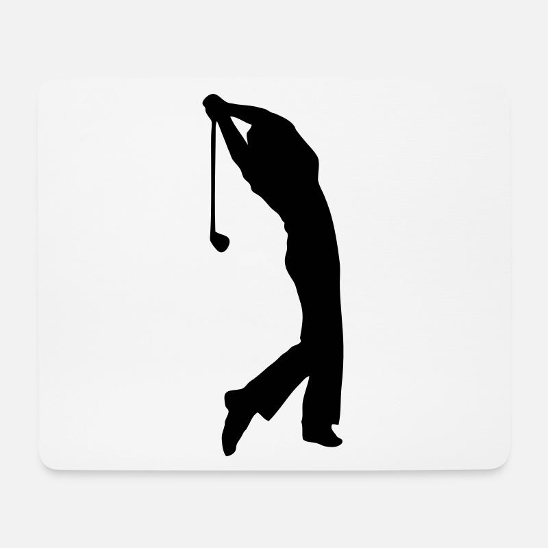 Golfer - Mousepad (Querformat) - Weiß
