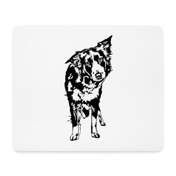 Border Collie Portrait chiens de troupeau chiens Wilsigns - Tapis de souris (format paysage) - blanc - Devant