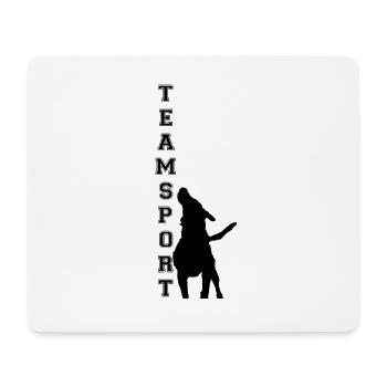 Teamsport Design Black - Mousepad (Querformat) - Weiß - Vorne