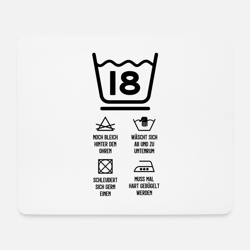 18. GEBURTSTAG LUSTIG SCHONEND BEHANDELN - Mousepad (Querformat) - Weiß