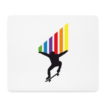 Idée cadeau rayure skateur pour ados - Tapis de souris (format paysage) - blanc - Devant