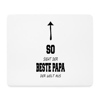 So sieht der beste Papa der Welt aus - Mousepad (Querformat) - Weiß - Vorne