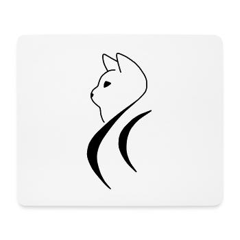 Katze - Mousepad (Querformat) - Weiß - Vorne