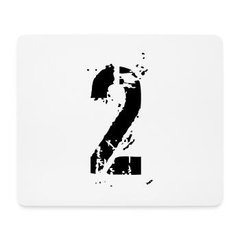 2 Zahl 2 Jahre - Mousepad (Querformat) - Weiß - Vorne