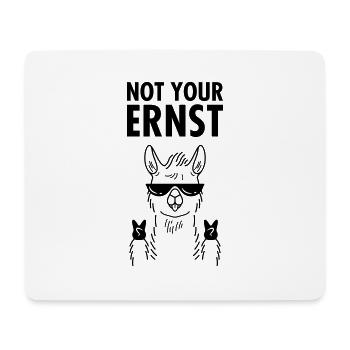 Not Your Ernst - Lama Alpaka - Denglisch Spruch - Mousepad (Querformat) - Weiß - Vorne