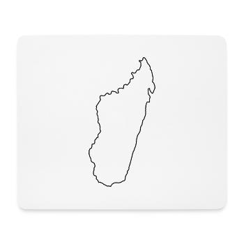 Madagaskar-Umrisskarte - Mousepad (Querformat) - Weiß - Vorne