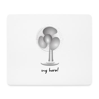 Fan mon héros! - Tapis de souris (format paysage) - blanc - Devant