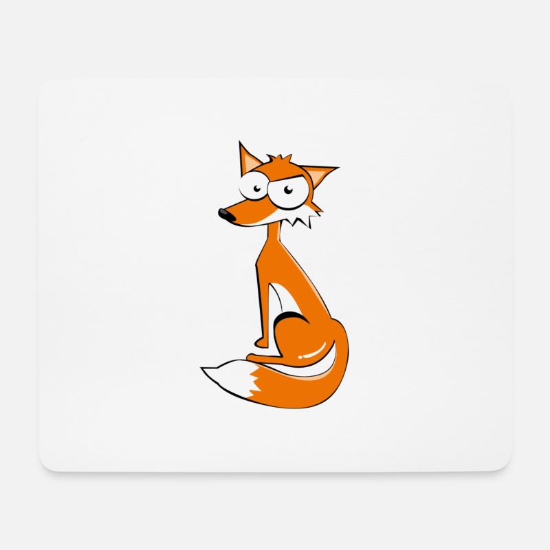 Böser Fuchs - Mousepad (Querformat) - Weiß