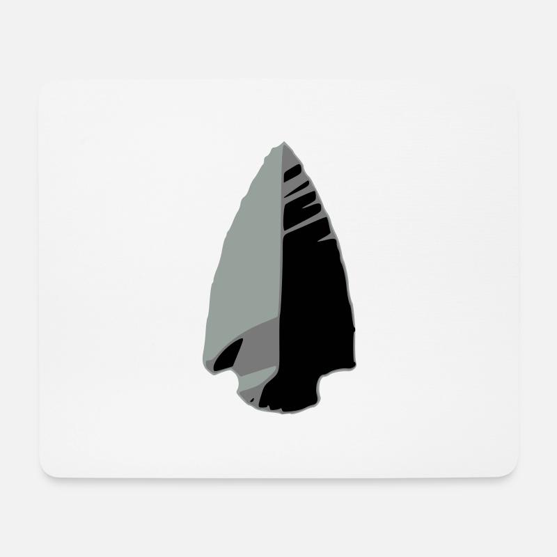 flint arrowhead indian T-shirts - Mousepad (Querformat) - Weiß