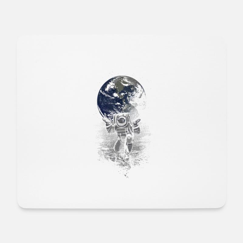 Astronaut - Mousepad (Querformat) - Weiß