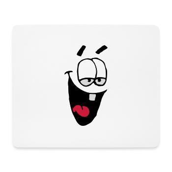 Rire Visage comique Schadenfreude Rire - Tapis de souris (format paysage) - blanc - Devant