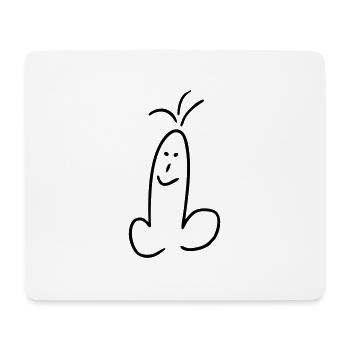 funny penis - Mouse Pad (horizontal) - white - Front