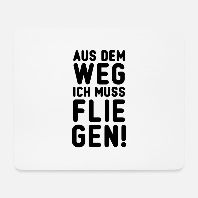 fliegen pilot - Mousepad (Querformat) - Weiß