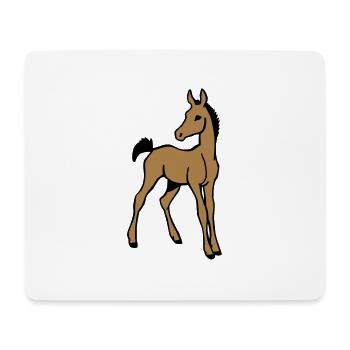 Fohlen - Mousepad (Querformat) - Weiß - Vorne