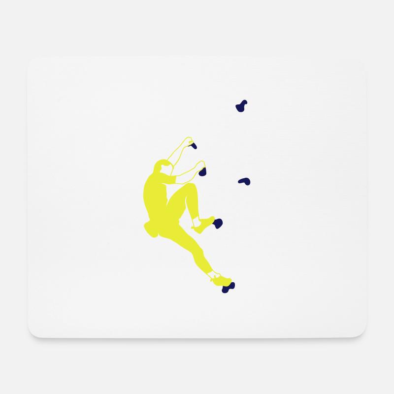 bouldern - Mousepad (Querformat) - Weiß