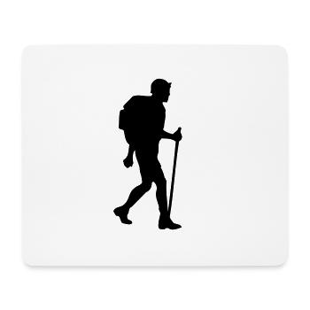 Wandern - Mousepad (Querformat) - Weiß - Vorne