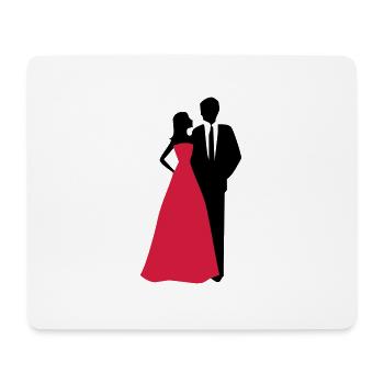 Couples de mariage, jeune mariée, marié - Tapis de souris (format paysage) - blanc - Devant