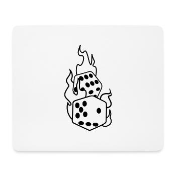cartes - Tapis de souris (format paysage) - blanc - Devant
